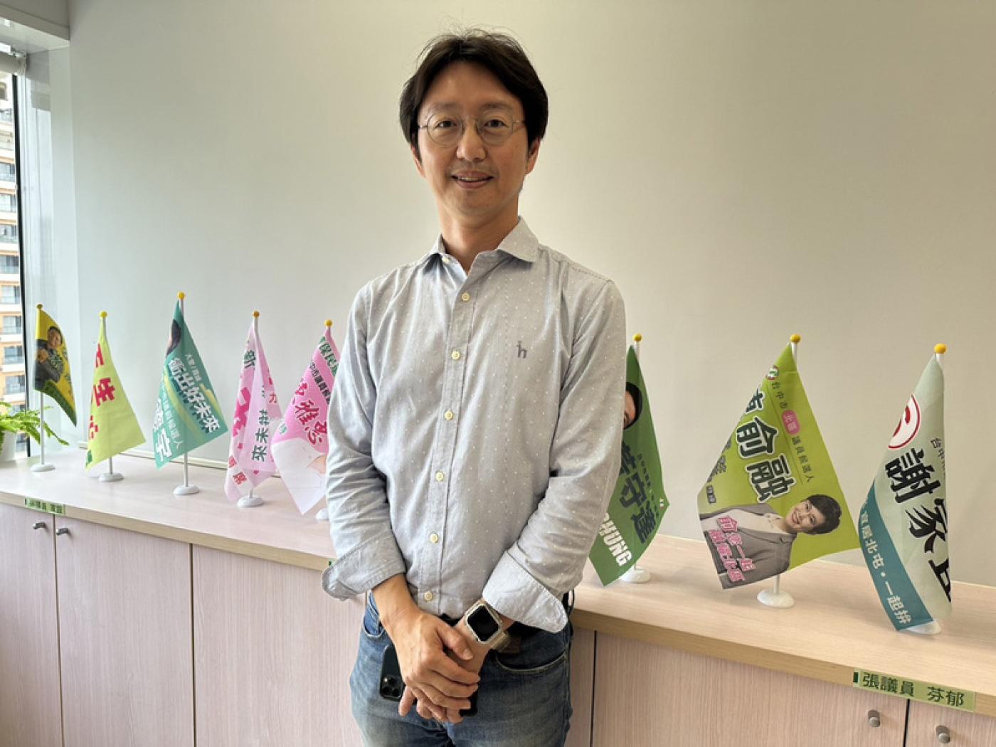 民進黨21日公布台中第6選區結果，江肇國勝出。中央社
