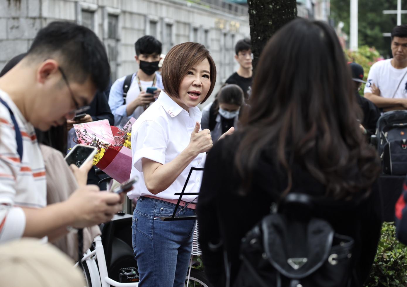 知名主持人于美人宣布參選北市中正萬華區立委。林啟弘攝