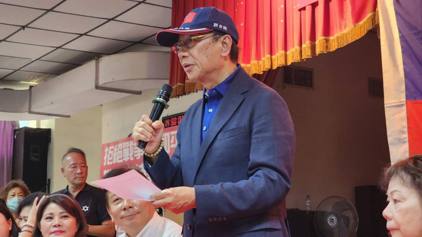 郭台銘拋出1縣市1小型核電廠的構想。中央社