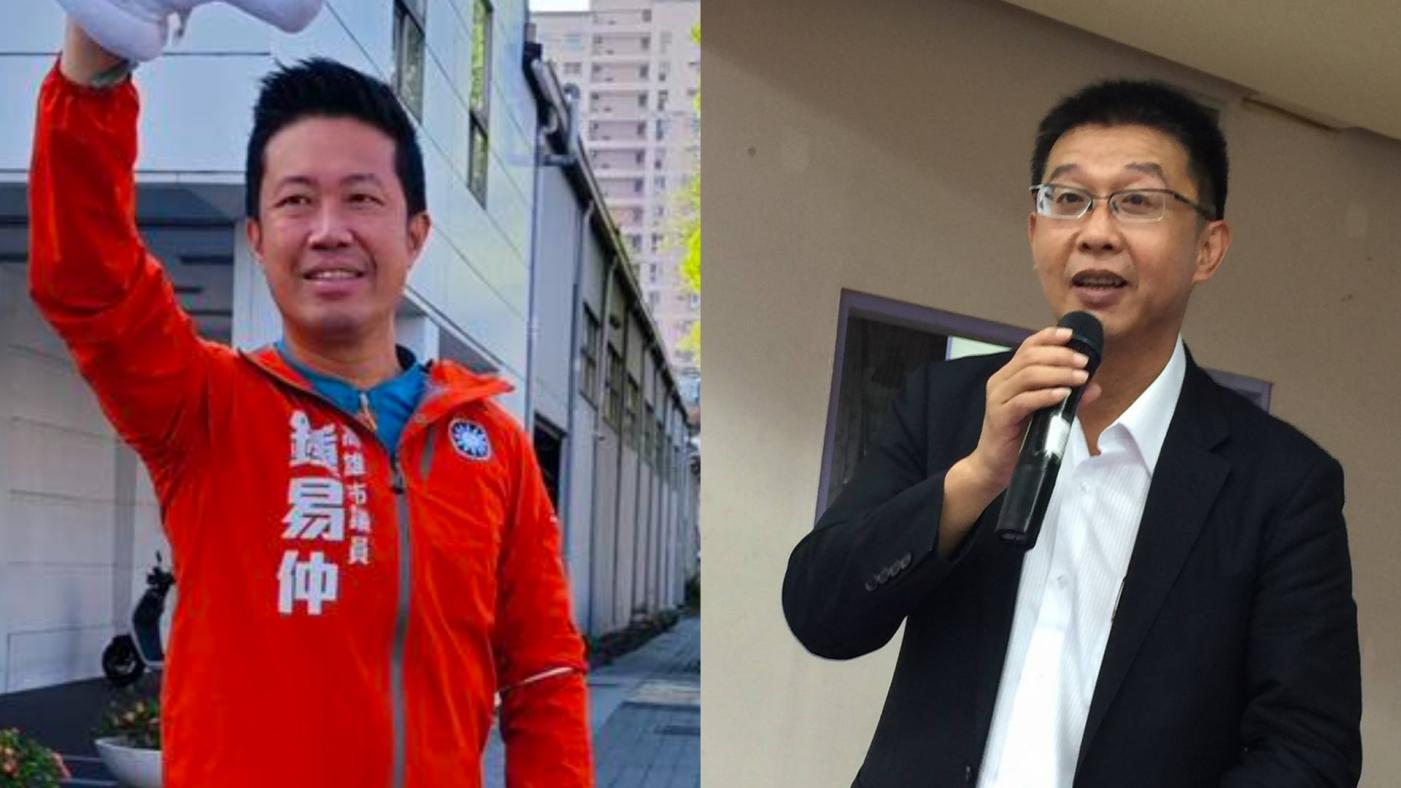 國民黨高雄鳳山區立委初選由市議員鍾易仲（左）出線，對戰民進黨4連霸立委許智傑（右）。翻攝兩人臉書