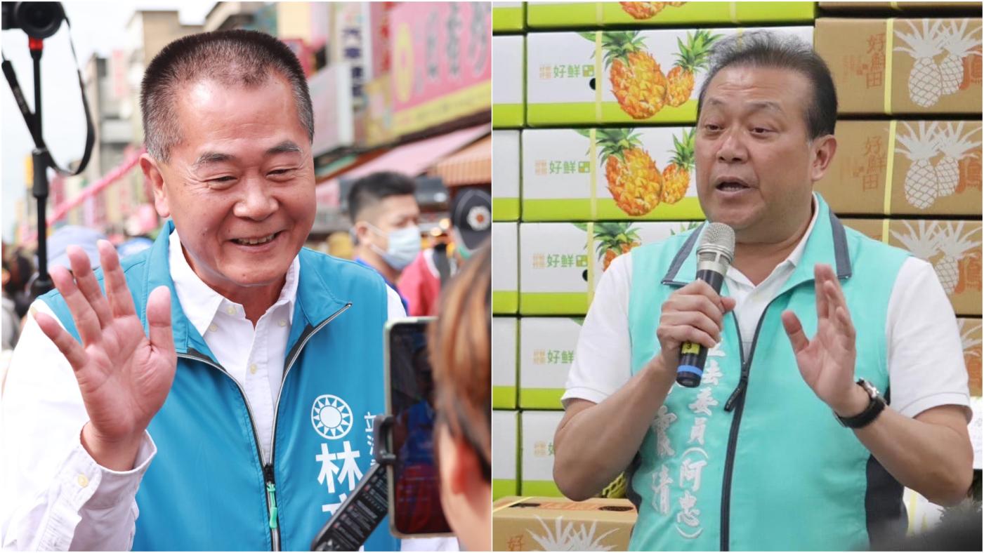 立法院通過排黑條款，蘇震清（右）、林文瑞（左）無法連任立委。翻攝兩人臉書