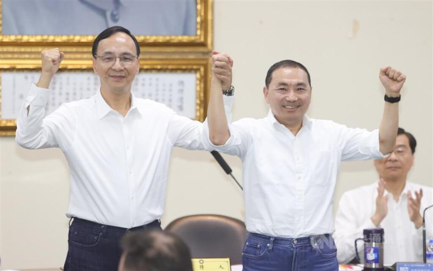 遲遲搞不定郭台銘、韓國瑜，傳出侯友宜、朱立倫幕僚爆發口角衝突。資料照片／中央社