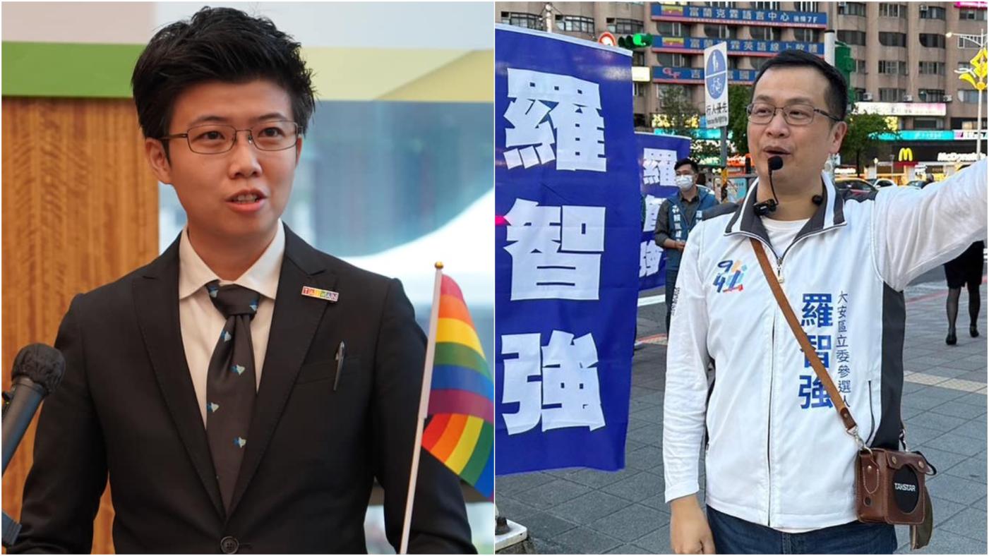 北市議員苗博雅（右）與前議員羅智強兩人角逐下屆大安區立委。翻攝兩人臉書