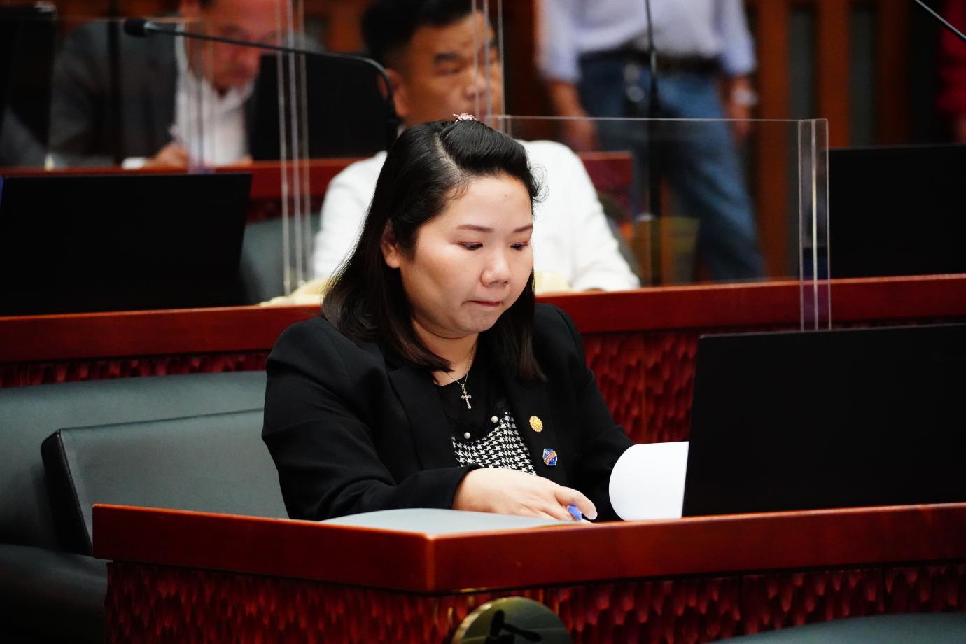 國民黨宜蘭縣議員莊淑如因父親莊阿養賄選遭判2年6個月，28日宜蘭地院判她當選無效。林泊志攝