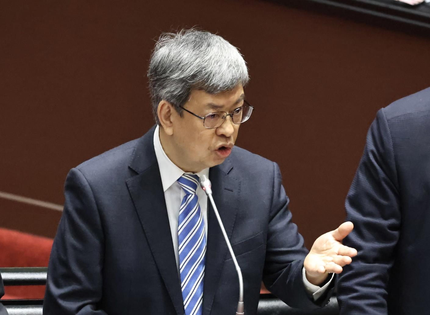 行政院長陳建仁證實故宮國寶圖檔遭駭。林啟弘攝